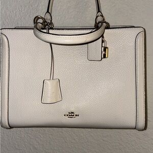 Coach Cream Leather Satchel